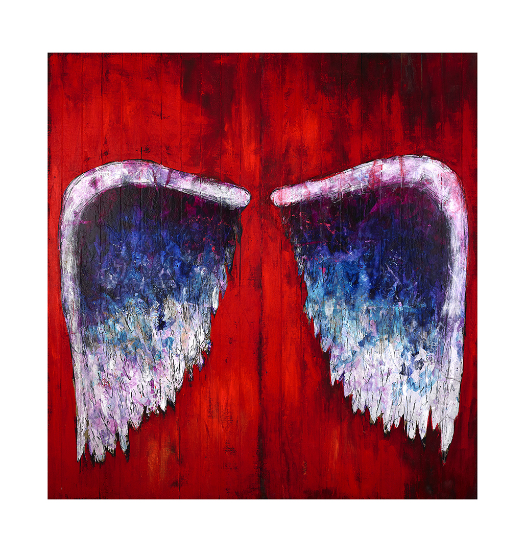 Wings On Red By Colette Miller