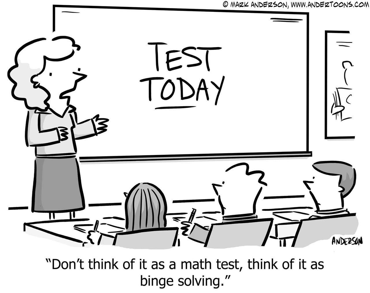 math test cartoon