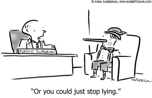 Doctor Cartoon # 6285 - Or you could just stop lying.