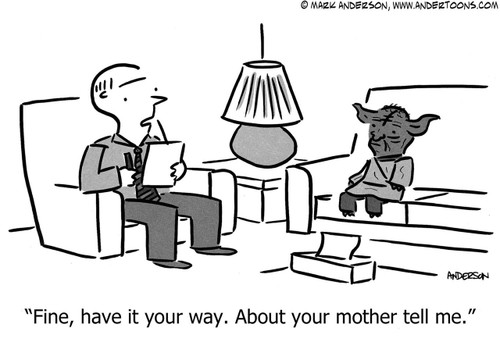 Movie Cartoon # 6581 - Fine, have it your way. About your mother tell me.