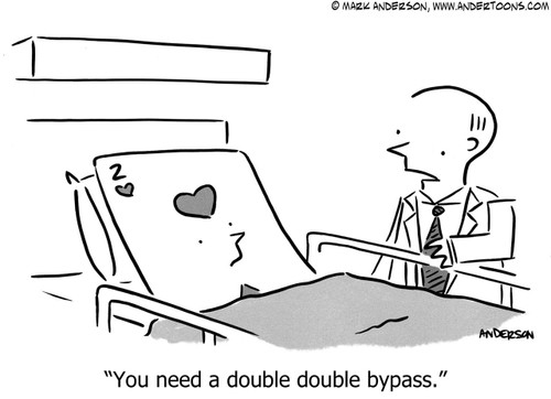 Card Cartoon # 7104 - You need a double double bypass.