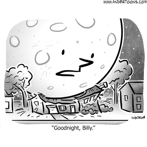 Moon Cartoon #8344 - Goodnight, Billy.