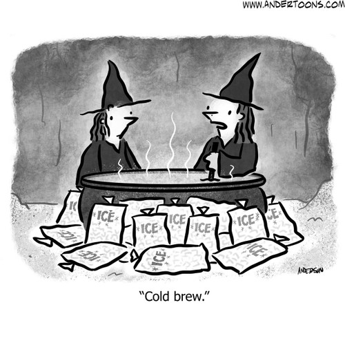 Halloween Cartoon #8929 - Cold brew.