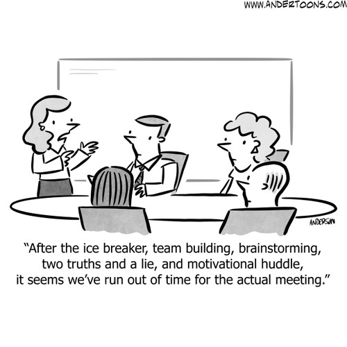 employee meeting humor cartoon