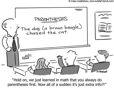 Parentheses Cartoon # 6964 - ANDERTOONS