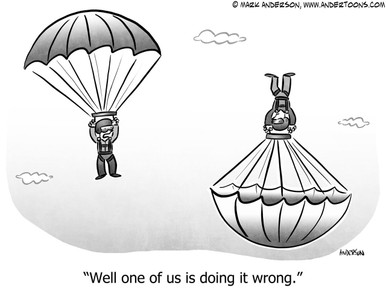 Parachute Cartoon # 8053 - ANDERTOONS