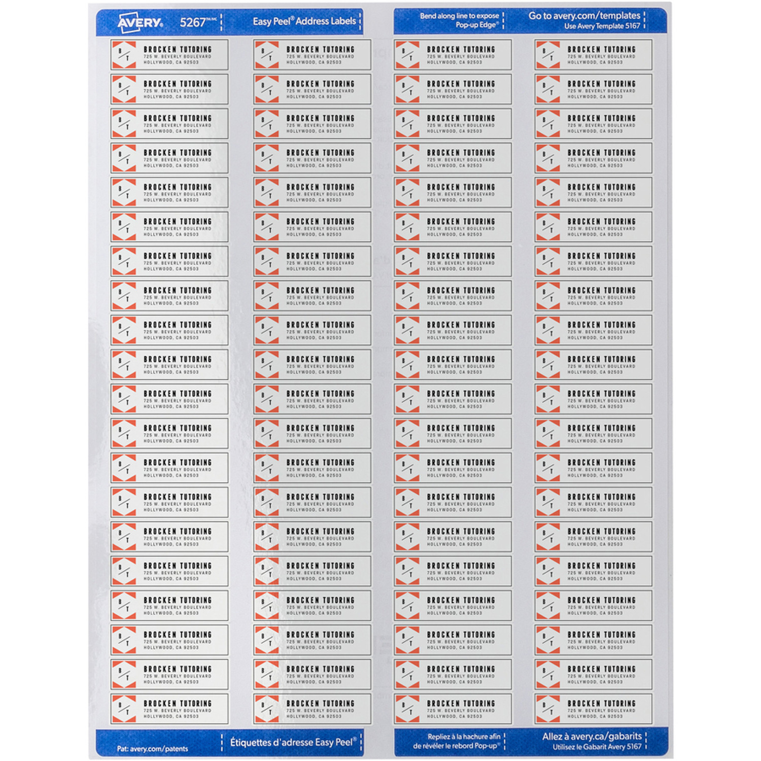Avery; Laser & Inkjet Return Address Labels (AVE18167 ...
