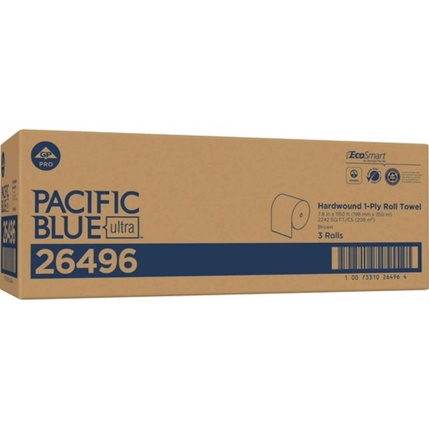 Georgia Pacific Hardwound Roll Paper Towel Nonperforated 7.87 x 1000ft Brown 6 Rolls-carton