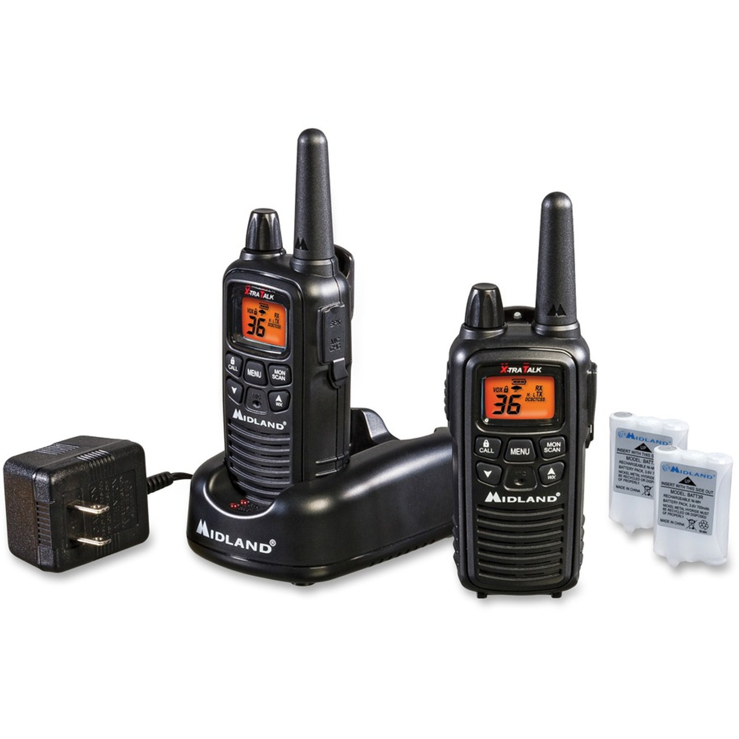 Midland Radio Corp Two-Way Radios, Pair, 24mi Range, Black (MROLXT600VP3)  Envision Supply Source