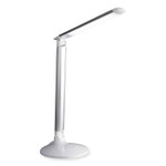 OttLite Wellness Series Command LED Desk Lamp with Voice Assistant, 17.75" to 29" High, Silver
