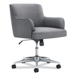 HON Matter Multipurpose Chair, 23" x 24.8" x 34", Light Gray Seat, Light Gray Back, Chrome Base