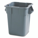 Rubbermaid Commercial Square Brute Container, 40 gal, Polyethylene, Gray