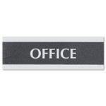 Headline Sign Century Series Office Sign, OFFICE, 9 x 3, Black/Silver Headline Sign Century Series Office Sign, OFFICE, 9 x 3, Black/Silver