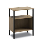Safco Simple Storage, Two-Shelf, 23.5w x 14d x 29.6h, Walnut Safco Simple Storage, Two-Shelf, 23.5w x 14d x 29.6h, Walnut