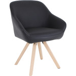 Lorell Natural Wood Legs Modern Guest Chair (LLR68564) View Product Image