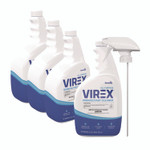 Diversey Virex All-Purpose Disinfectant Cleaner, Lemon Scent, 32 oz Spray Bottle, 4/Carton