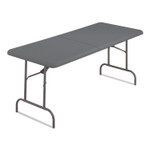 Iceberg IndestrucTable Classic Bi-Folding Table, Rectangular, 60" x 30" x 29", Charcoal View Product Image