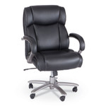 Safco Lineage Big and Tall Mid Back Task Chair 28" Back, Supports Up to 400 lb, 21.5" - 25.25" Seat Height, Black Seat, Chrome Base