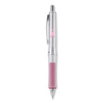 Pilot Dr. Grip Center of Gravity Breast Cancer Awareness Ballpoint Pen, Retractable, Medium 1mm, Black Ink, Silver/Pink Barrel (PIL36192) View Product Image