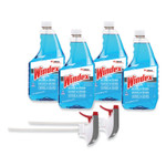 Windex Original Glass Cleaner, Fresh Scent, 32 oz Spray Bottle, 4/Carton