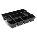 Universal High Capacity Drawer Organizer, Eight Compartments, 14.88 x 11.88 x 2.5, Plastic, Black (UNV20120) View Product Image
