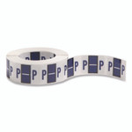 Smead A-Z Color-Coded End Tab Filing Labels, P, 1 x 1.25, White, 500/Roll