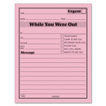 TOPS Pink Message Pad, One-Part (No Copies), 4.25 x 5.5, 50 Forms/Pad, 12 Pads/Pack View Product Image