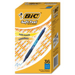 BIC Soft Feel Ballpoint Pen Value Pack, Retractable, Medium 1 mm, Blue Ink, Blue Barrel, 36/Pack (BICSCSM361BE) View Product Image