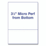 Alliance Perforated and Punched Laser Cut Sheets, Micro-Perforated 3.5" from Bottom, 24 lb Bond Weight, 8.5 x 11, White, 500/Ream