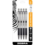Zebra Gel Pen, 0.7mm Point, 4/PK, Black (ZEB41314) View Product Image