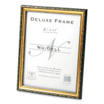 NuDell Deluxe Document and Photo Frame, Molded Styrene/Plastic, 8.5 x 11 Insert, Gold/Black (NUD17500) View Product Image