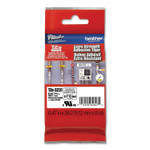 Brother P-Touch TZe Extra-Strength Adhesive Laminated Labeling Tape, 0.47" x 26.2 ft, Black on White