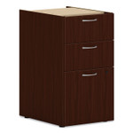 HON Mod Support Pedestal, Left or Right, 3-Drawers: Box/Box/File, Legal/Letter, Traditional Mahogany, 15" x 20" x 28"