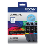 Brother LC4013PKS Ink, 200 Page-Yield, Cyan/Magenta/Yellow, 3/Pack