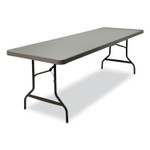 Iceberg IndestrucTable Commercial Folding Table, Rectangular, 96" x 30" x 29", Charcoal Top, Charcoal Base/Legs View Product Image