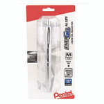 Pentel EnerGel Alloy RT Gel Pen, Retractable, Medium 0.7 mm, Black Ink, Polished Aluminum Barrel