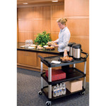 Rubbermaid Commercial 3-Shelf Mobile Utility Cart (RCP409100BK) View Product Image