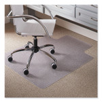 ES Robbins EverLife Light Use Chair Mat for Flat to Low Pile Carpet, Rectangular with Lip, 36 x 48, Clear (ESR120023) View Product Image
