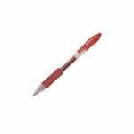 AbilityOne 7520016826564, SKILCRAFT Zebra Gel Pen, Retractable, Fine 0.5 mm, Red Ink, Clear/Red Barrel, Dozen