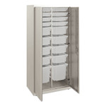HON Flagship Storage Cabinet with 8 Small, 8 Medium and 2 Large Bins, 30w x 18d x 64.25h, Loft Product Image 