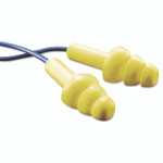 3M E-A-R UltraFit Metal-Detectable Reusable Earplugs, Corded, 25dB NRR, Blue/Yellow, 100 Pairs