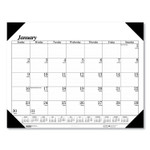 House of Doolittle Recycled One-Color Dated Monthly Desk Pad Calendar, 18.5 x 13, White Sheets, Black Binding/Corners,12-Month (Jan-Dec): 2024 View Product Image