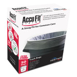 AccuFit Linear Low Density Can Liners with AccuFit Sizing, 55 gal, 0.9 mil, 40" x 53", Clear, 50/Box