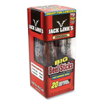 Jack Links Big Beef Sticks, 0.92 oz Sticks, 20 Sticks/Carton