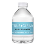 True Clear Purified Bottled Water, 8 oz Bottle, 24 Bottles/Carton