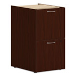 HON Mod Support Pedestal, Left or Right, 2 Legal/Letter-Size File Drawers, Traditional Mahogany, 15" x 20" x 28"