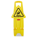 Rubbermaid Commercial Stable Multi-Lingual Safety Sign, 13 x 13.25 x 26, Yellow