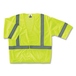 ergodyne GloWear 8310HL Class 3 Economy Hook and Loop Vest, Polyester, 4X-Large/5X-Large, Lime