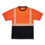 ergodyne GloWear 8280BK Class 2 Performance T-Shirt with Black Bottom, Polyester, 5X-Large, Orange