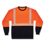 ergodyne GloWear 8281BK Class 2 Long Sleeve Shirt with Black Bottom, Polyester, 4X-Large, Orange